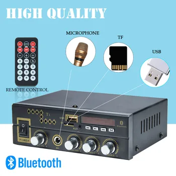 

Portable HIFI Bluetooth Digital Amplifier Metal Audio Player USB PC DVD Aux Stereo FM Mini Home MP3