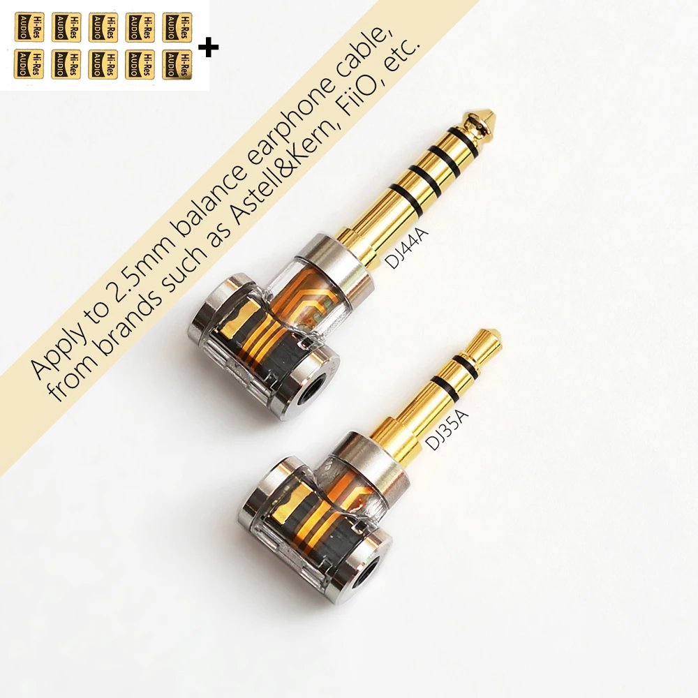 DD ddHiFi DJ35A DJ44A 2.5mm 암에서 3.5mm, 4.4mm 수컷 균형 어댑터, Astell & Kern, FiiO 등용 이어폰 케이블