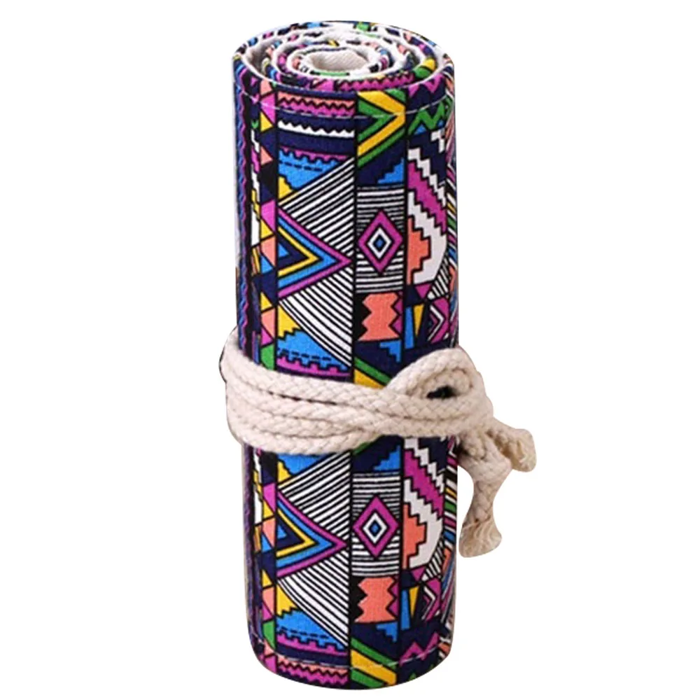 Холщовый чехол для карандашей с 72 отделениями цветной органайзер хранения