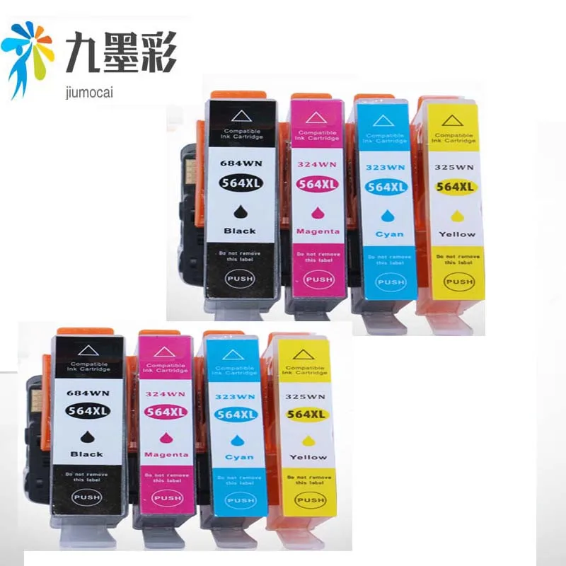 2set 8pcs Совместимый 564 чернильный картридж для hp 564XL для hp 564 Photosmart 5510/5511/5512/5514/5515/5520/5522/5525/6510/6512/6515/принтер - Цвет: 2set 8pcs
