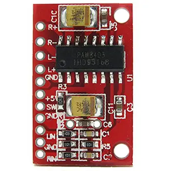 

PAM8403 super mini digital power amplifier board, small power amplifier board, high power 3W double channel red board