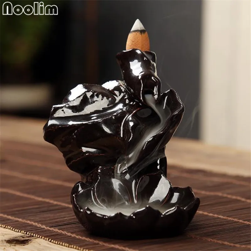 Горный водопад маленькая керамическая курильница для благовоний горелка настольная кадильница для ароматерапии дзен портативный ладан держатель для Рожков