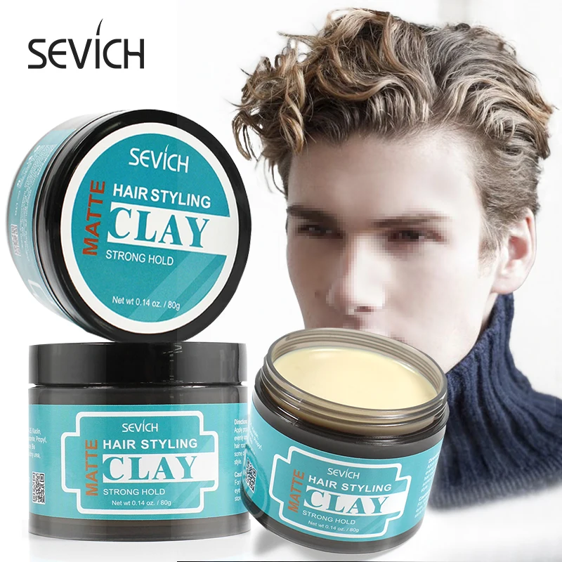 Sevich Matte Strong Hold Hair Styling Clay Gel for Men Hairstyles Wax Matte Finished Molding Cream Natural Styling Hair Clay dop воск для укладки yellow clay soft hold