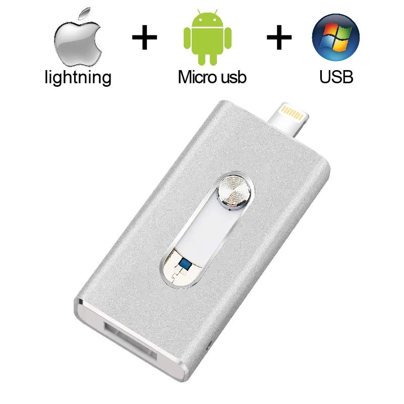 USB флеш накопитель для iphone 7 plus apple ручка 128 г 32 64 Android OTG флешка U диск 3 в 1 карта