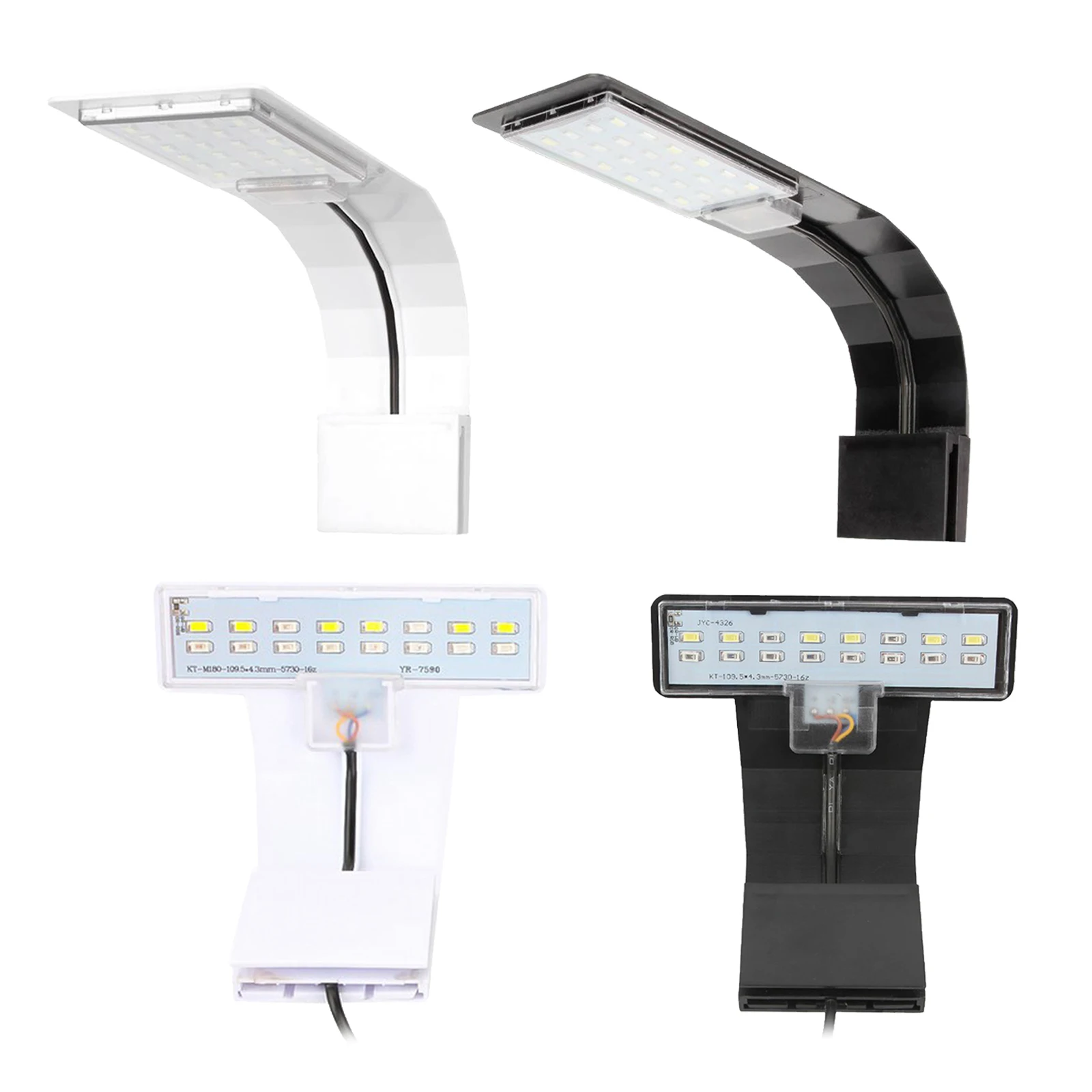 

LED ABS Plastic Aquarium Light Full Fishing Tank Lamp Clip on EU Plug