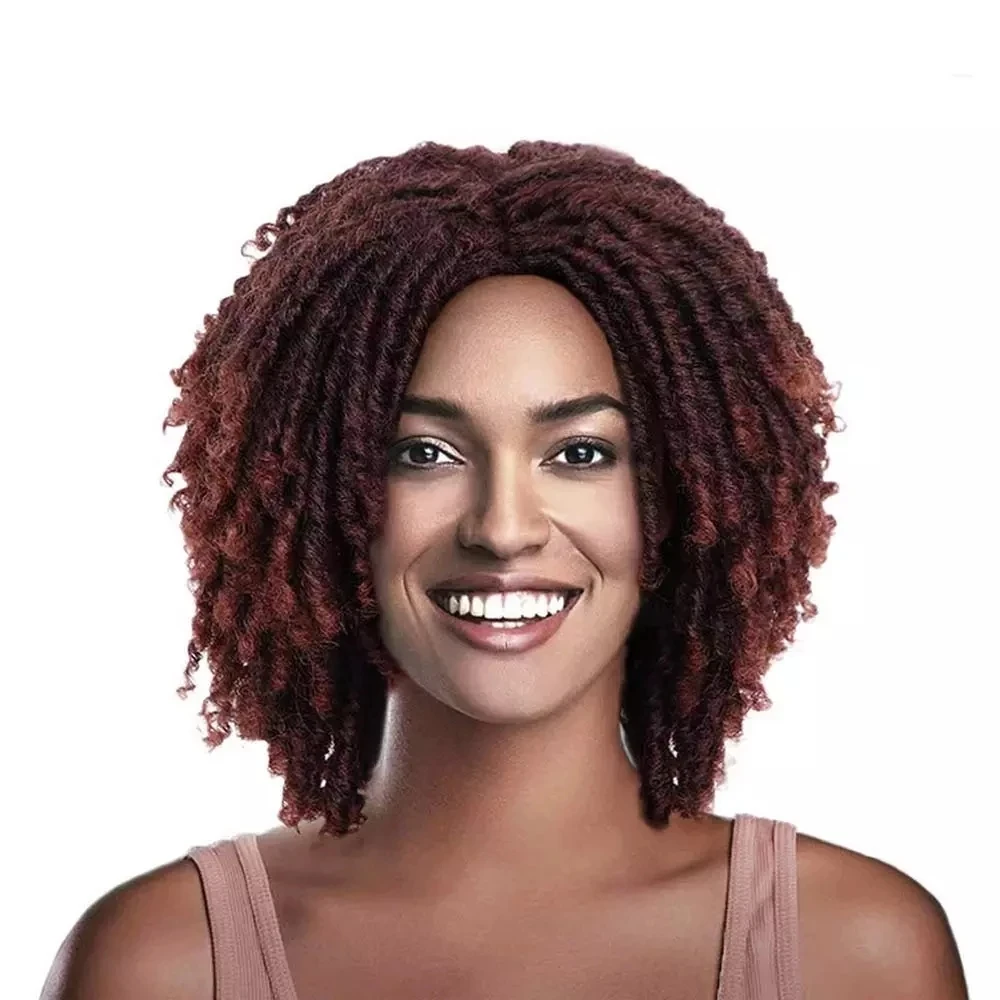 Омбре вязанные крючком волосы локс косы парики средняя часть синтетические