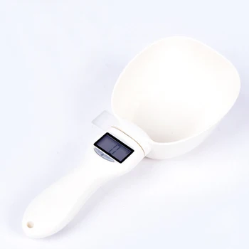 

Portable Electronic Pet Cats Dog Food Measuring Weighing PP Spoon Kitchen Scale 250ML White QP2