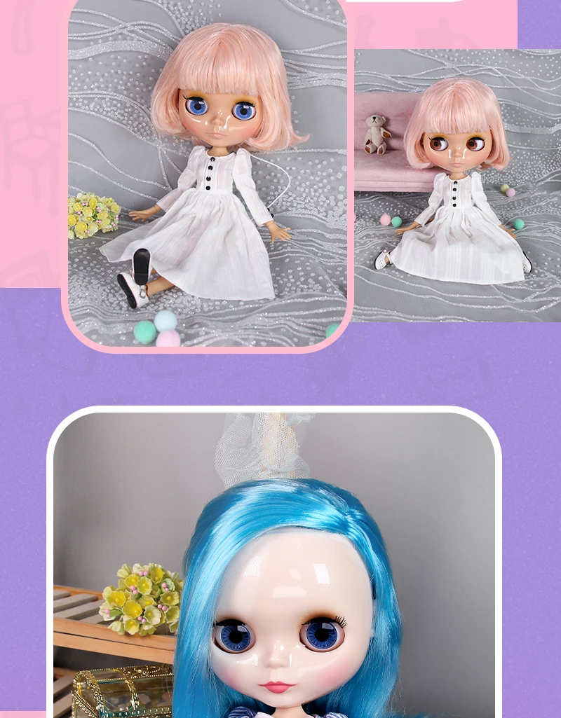 Premium Custom Neo Blythe Doll with Full Outfit 16 Combo Options 27