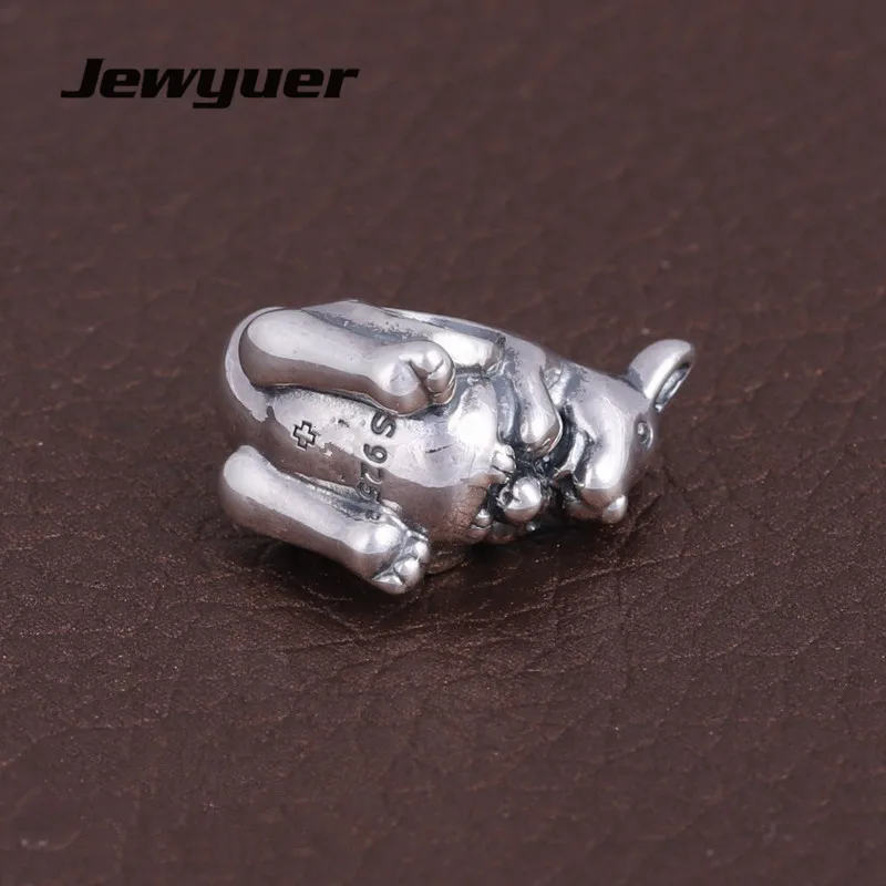 Real Silver sterling Kangaroo Charms 925 sterling silver jewelry fit beads charm bracelet DIY for women Fine jewelry BE357