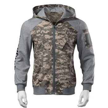 

Outdoor Camo Hooded Fleece Sweatshirt Tactical Hunting Coat 2020 New Arrival - (Digital Grey) M L XL XXL