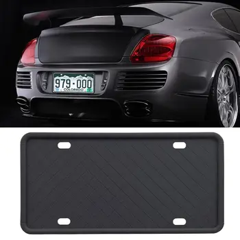 

2Pcs Silicone License Plate Frame with Drainage Holes Rust-Proof Weather-Proof