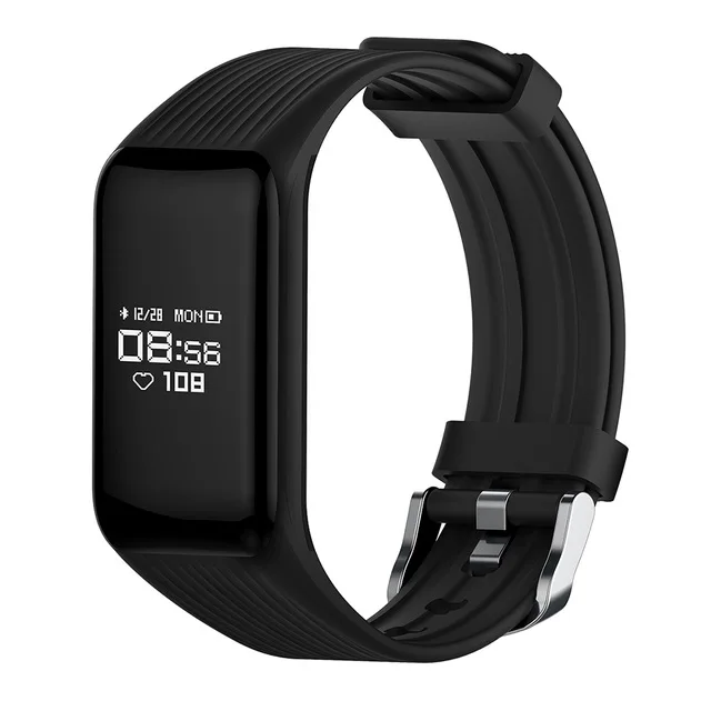 Черный Водонепроницаемый браслет 3 Smartband IP68 спортивный трекер для плавания умный Браслет фитнес-браслет монитор сердечного ритма модные умные часы - Цвет: Черный