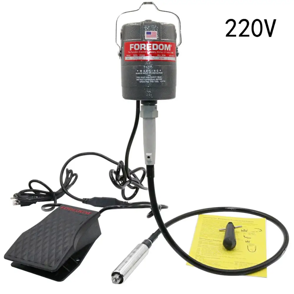 FOREDOM Flexible Shaft SR Machine goldsmith tools polishing flexible shaft machine hanging rotary tool motor& hanging motor - Color: 220V