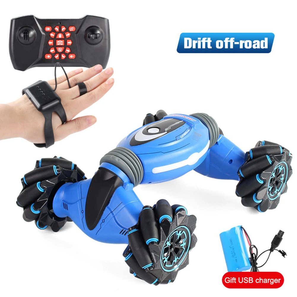 Трюк RC автомобиль жесты зондирования скручивание автомобиль дрейф автомобиль Вождение детская игрушка рождественские подарки горячая распродажа - Цвет: Синий