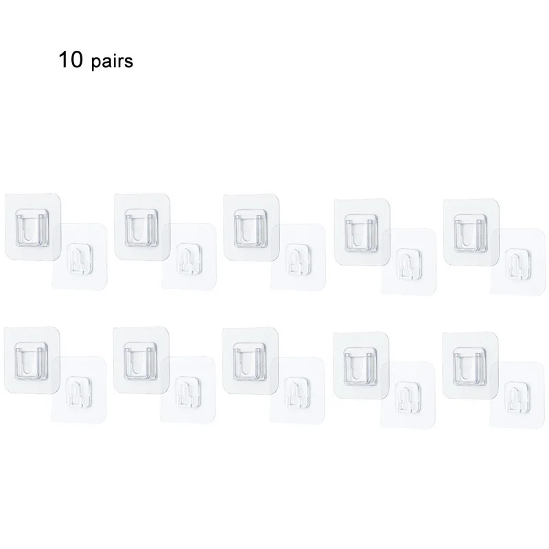 DoubleSided Adhesive Wall Hook on Hangers Stickers Hooks Wall Mount