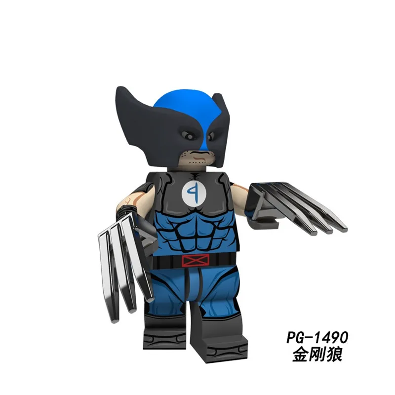 Одиночная строительных блоков Супер Герои Colossus Росомаха Дэдпул паук-человек машина для убийц фигурки для детей игрушки PG8180