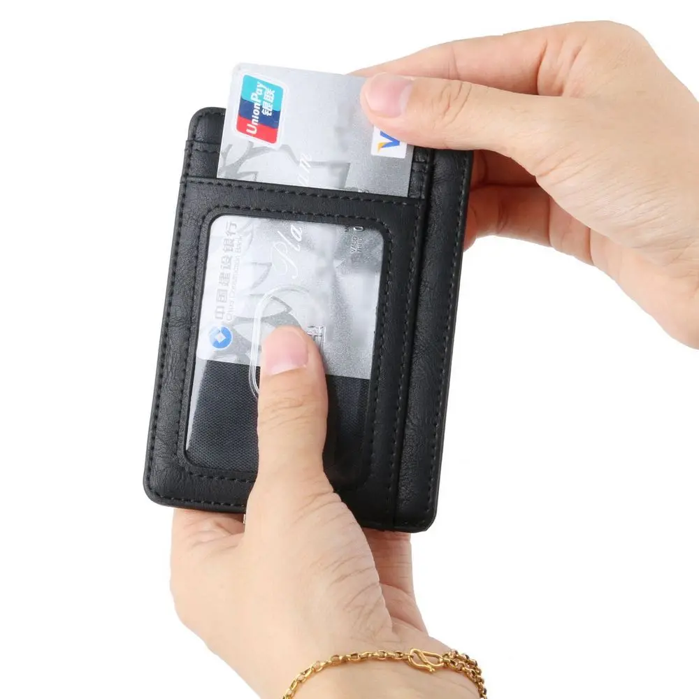 TOURSUIT RFID Блокировка кожаный держатель для банковской кредитной карты путешествия бизнес карты Чехол тонкий передний PacketMinimalist кошелек