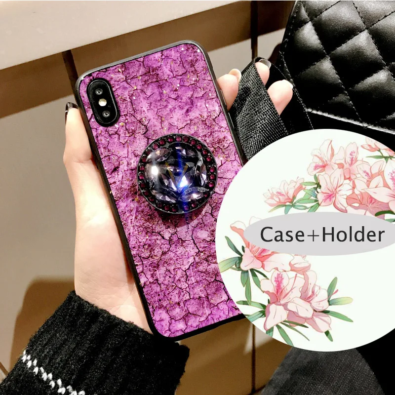 purple-zj Чехол для Huawei Honor 8 Lite 9 10 Lite 8X MAX 8C 8S 9i 9N 10i 20i 20 Pro фотоаппаратов моментальной печати 7S 7X 6X крышка Мрамор чехол Роскошный баскетбольный мяч держатель - Цвет: purple-zj