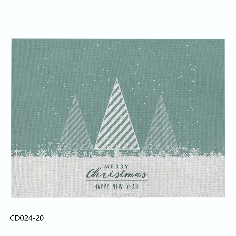 CD024-20 Рождественская Снежинка, льняной/хлопковый коврик, коврик для кухни, обеденного стола, коврик для чашки, подстаканник, столовый набор, коврик для стола, коврик для домашнего декора - Цвет: CD024-20