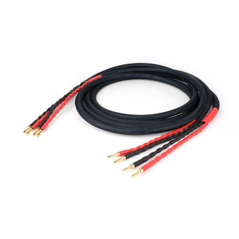 

High performance loudspeaker cable with gold plated speaker connectors hifi Speaker wire for tube amplifier