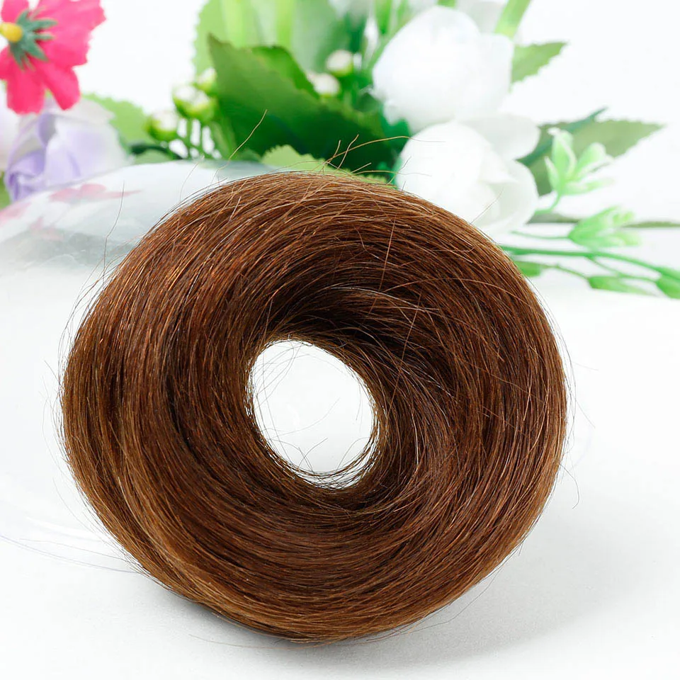 cabelo falso para mulheres com clipe, extensão de cabelo remy scrunchie