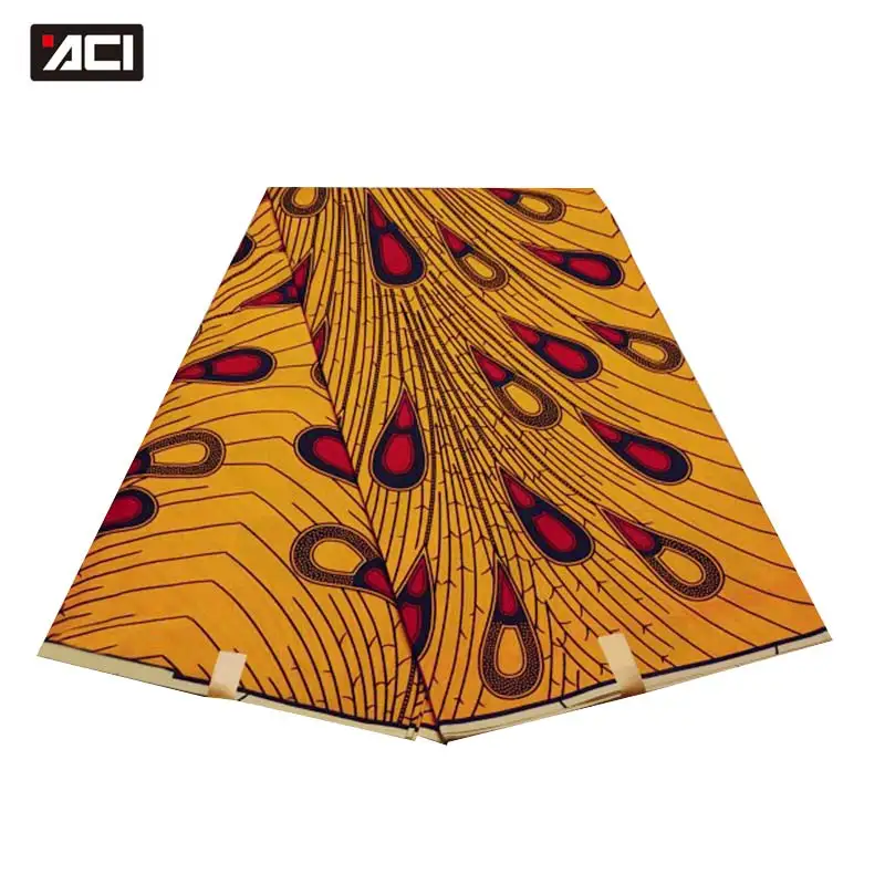 ACI Newest African Wax Print Fabric 6 Yards Veritable Wax Ankara Fabrics Wholesale Guaranteed Real Dutch Wax Nigeria Batik Tissu
