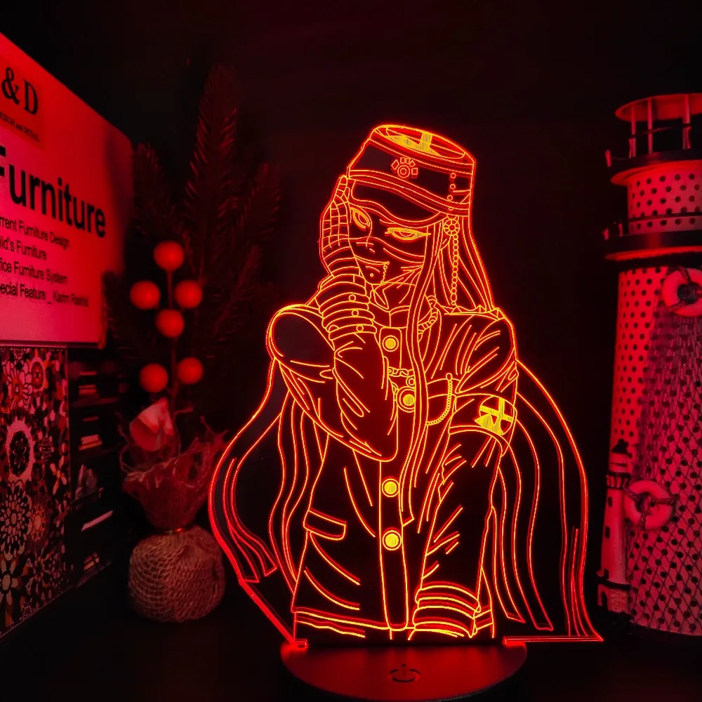 Danganronpa Korekiyo Shinguji 3D Lamp LED Illusion Table light Anime Figure Night Light Kid Child Girls Bedroom Decor Light Gift