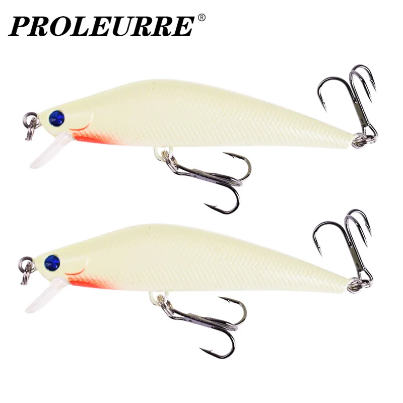 

1Pcs 3D Luminous Night Fishing Bait 8cm 8g Bass Minnow Lures With Treble Hooks Artificial Hard Crankbaits Pike Carp Pesca Tackle