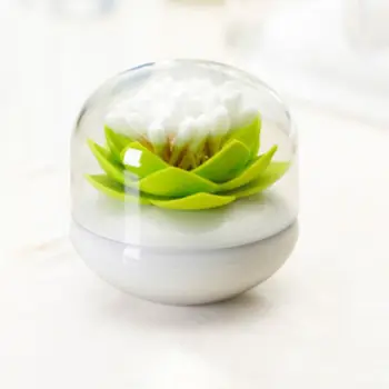 

New Arrival Lotus Toothpick Swab Box Bud Holder Cotton Case Dustproof Storage Organizer 2 Colors