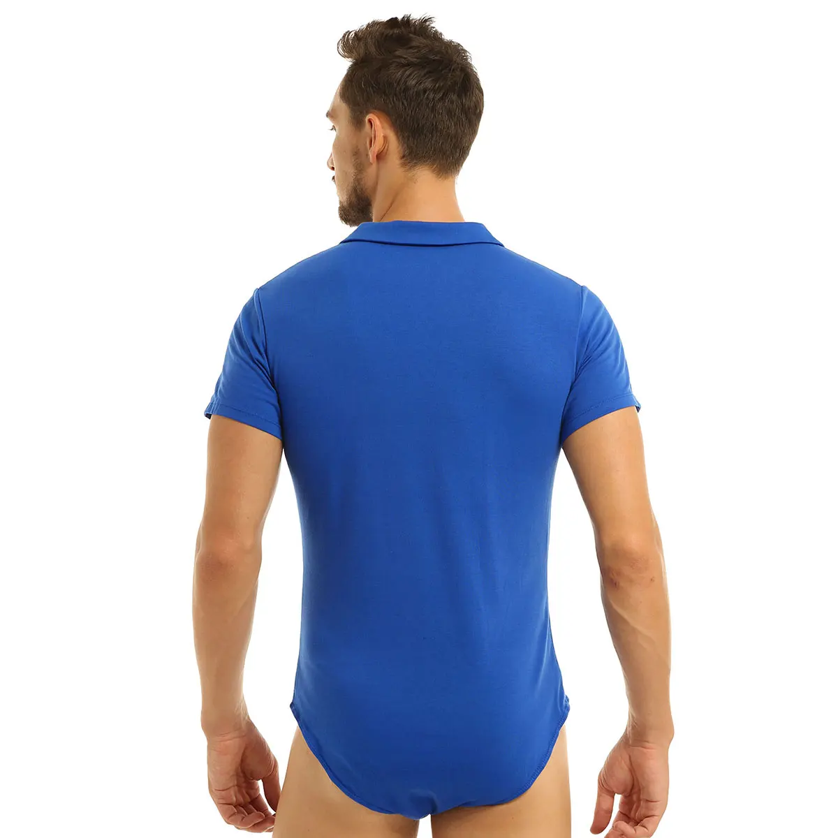 iiniim Adult Babies Lover Mens Lingerie Teddies Shirts Turn-down Collar Jockstraps Bulge Pouch Bodysuit Romper Costumes Shirt