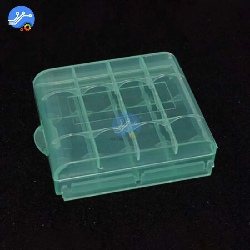 Портативный прозрачный пластиковый чехол 4 шт. коробка для хранения батареи AA