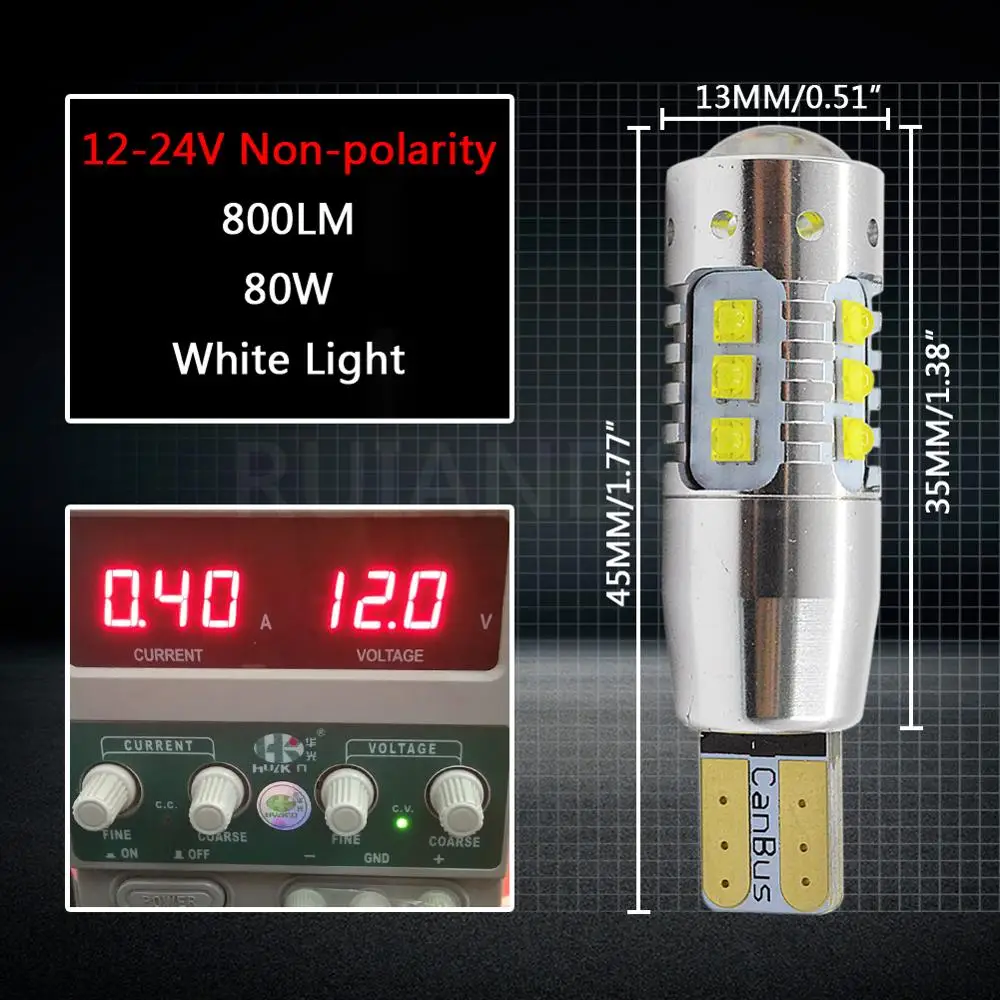 1x80 Вт T10 Canbus Автомобильный светодиодный светильник W5W/194/T10 16SMD AC/DC 12-24v XBD светодиодный автомобильный лампочка инструмент огни белый без ошибки для MERCEDES W220