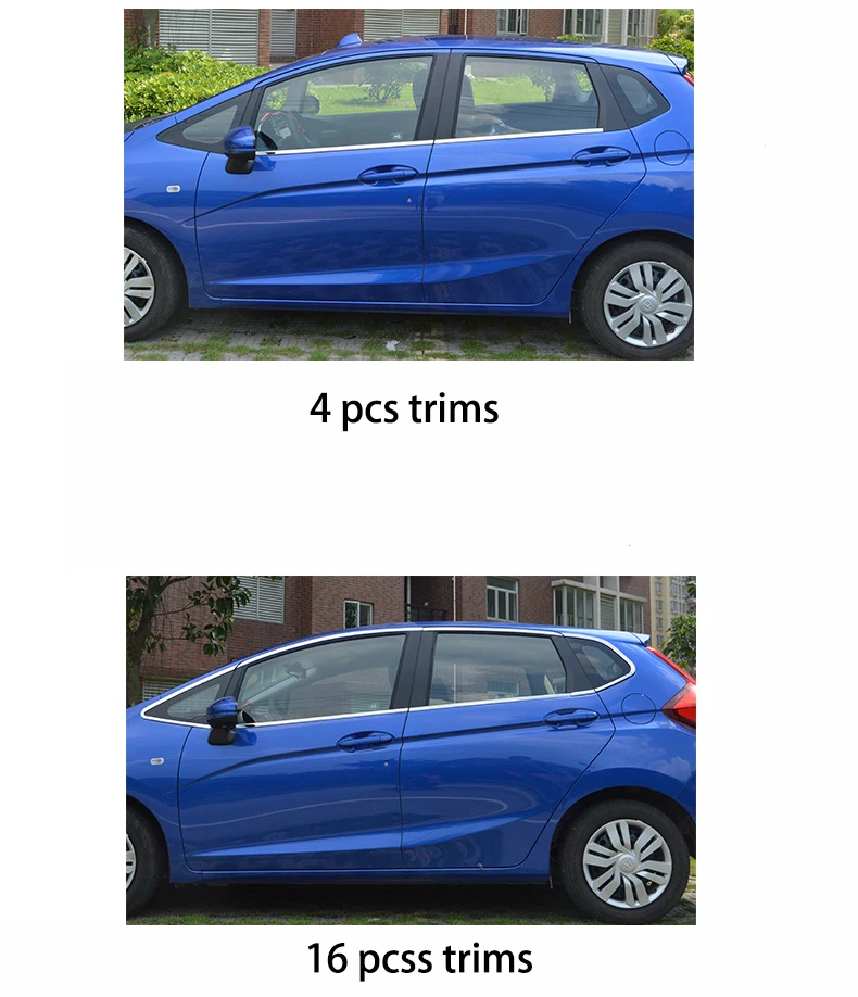 Нержавеющая сталь снаружи подоконник крышка планки для honda fit honda jazz 2008 2009 2010 2011 2012 2013