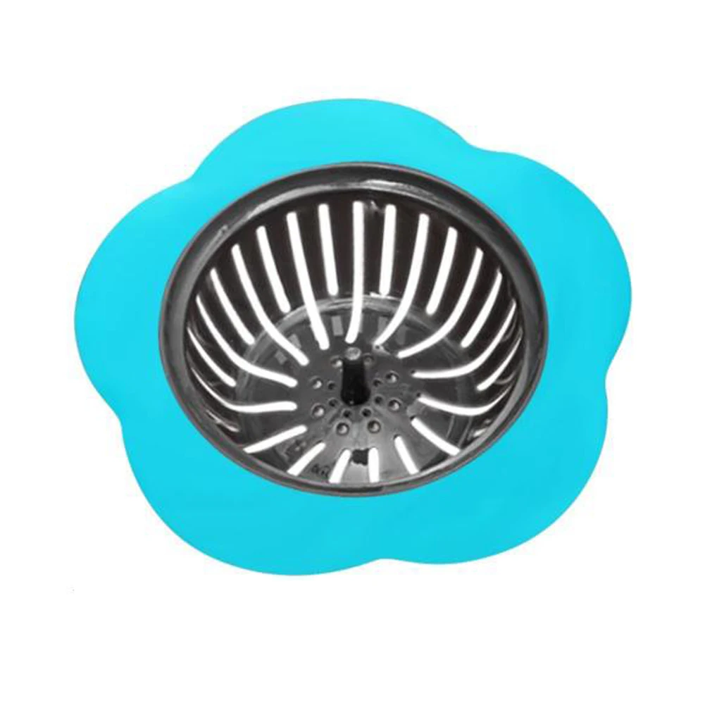 Drain Cover Kitchen Drain Filter Sink Strainer Hair Catcher Flower Shaped Bathroom Drainage Anti-blocking For Kitchen