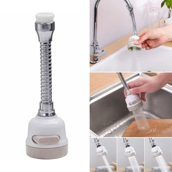 

360 Degree Rotating Faucet Tap Head Booster Shower W/Stainless Steel Hose Adjust