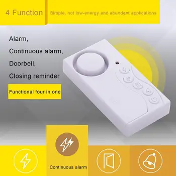 

Simple Door Magnetic Burglar Alarm Doorbell Alarm Four-In-One Function Door Magnetic Small Doorbell Alarm