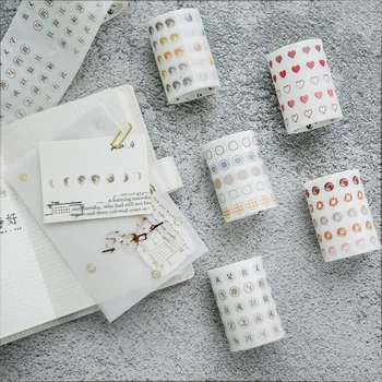 

Paper Mr. Salt Contact ming kuan and Paper Tape Foundation Polka Dot Series Hand Account DIY Release Decorative Stickers 6-