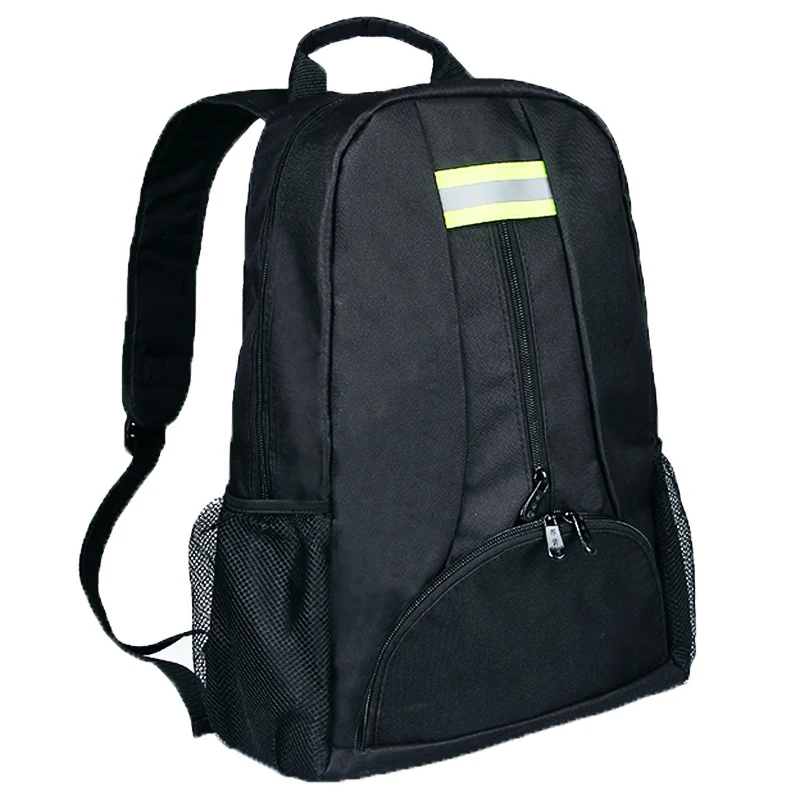 LAMEZIA Oxford Cloth Pouch Fabric Backpack Multi-function Outdoor Electricians Tool Bag Black Durable Toolbag