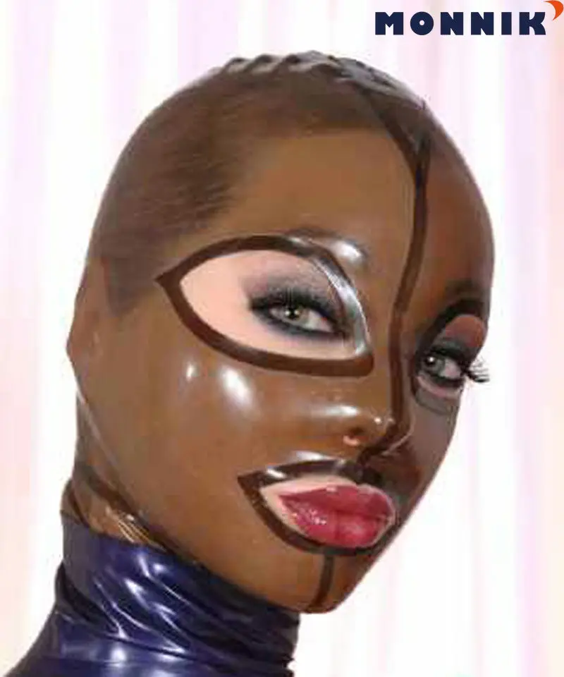 

MONNIK latexLatex mask Sexy Latex Mask Rubber Unisex Hood for Party Wear Catsuit Unique