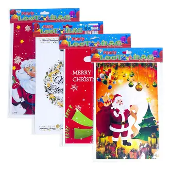 

2020 Hot Selling 1/10pcs/lot Christmas Candy Gift Bag Disposable Tote Bag Snack Cookies Packet Christmas Home Decoration 40P