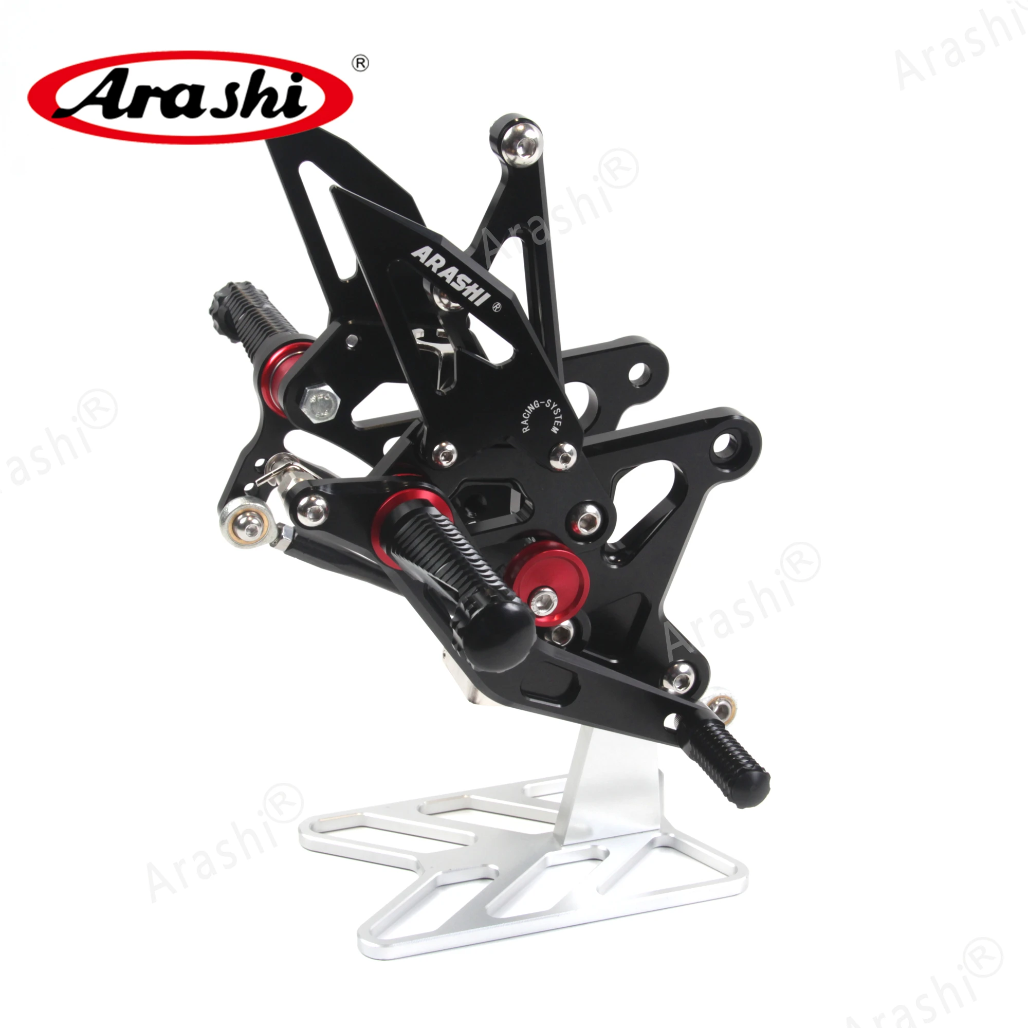 Arashi NINJA ZX6R задние Регулируемые подножки для KAWASAKI ZX-6R Ninja ZX636 2005 2006 подножки Задние подножки Rearset 05 06 Алюминий