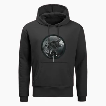 

Game Of Thrones Hoodie Cool House Stark Moon Wolf Howling Print Hoodies Men Autumn Sportswear Winter Harajuku Streetwear Hoody