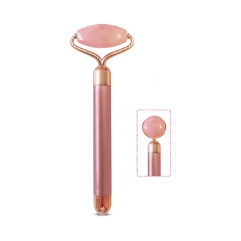 

Relaxation Wrinkle Removal Handheld Anti Aging Lifting Tool Thin Portable Facial Massager Jade Roller Vibration Skin Rose Quartz