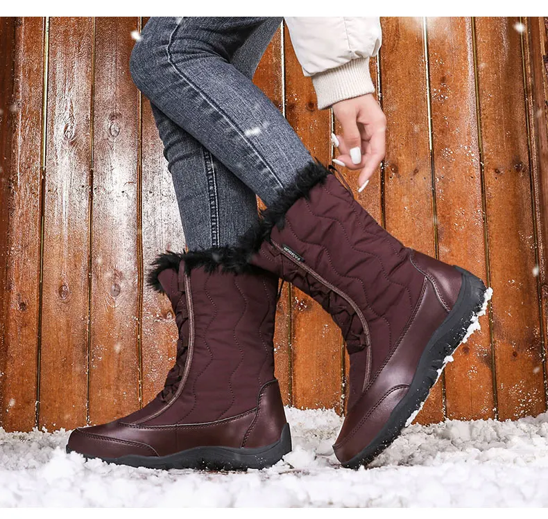 Модная зимняя обувь; женские ботинки из искусственной кожи; женские зимние ботинки на платформе; Теплая обувь на меху со шнуровкой на плоской подошве; Лидер продаж; большие размеры