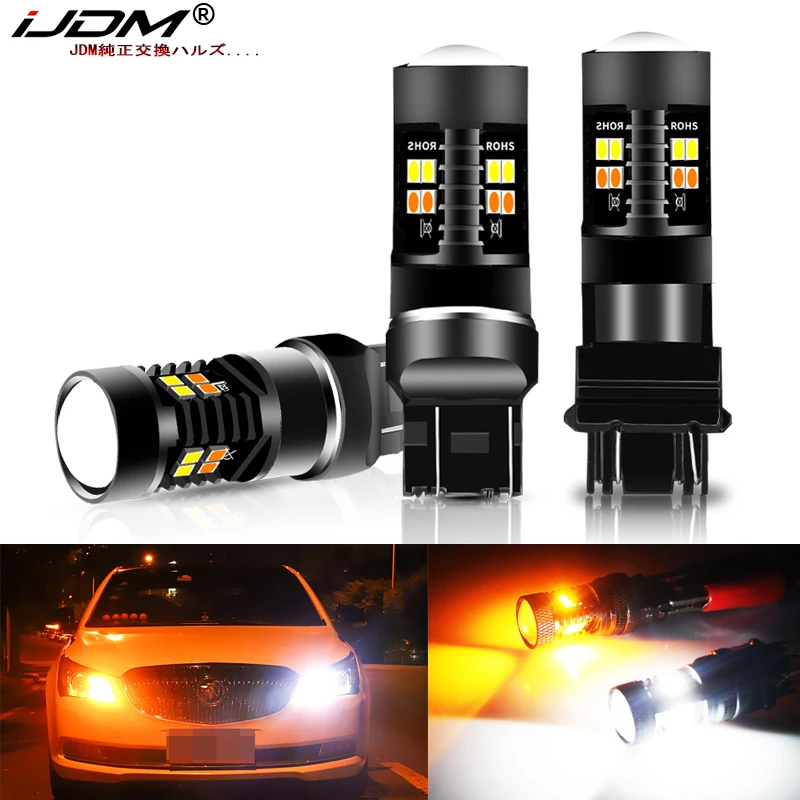 IJDM двухцветная 1157 BAY15D P21/5 Вт Светодиодная T20 7443 W21/5 лампа T25 3157 P27/7 Автомобильная DRL