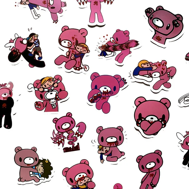 50PCS  Angry Bears Stickers Anime Stickers For Laptop Luggage Motorcycle Phone Skateboard For Kids Pegatinas 2