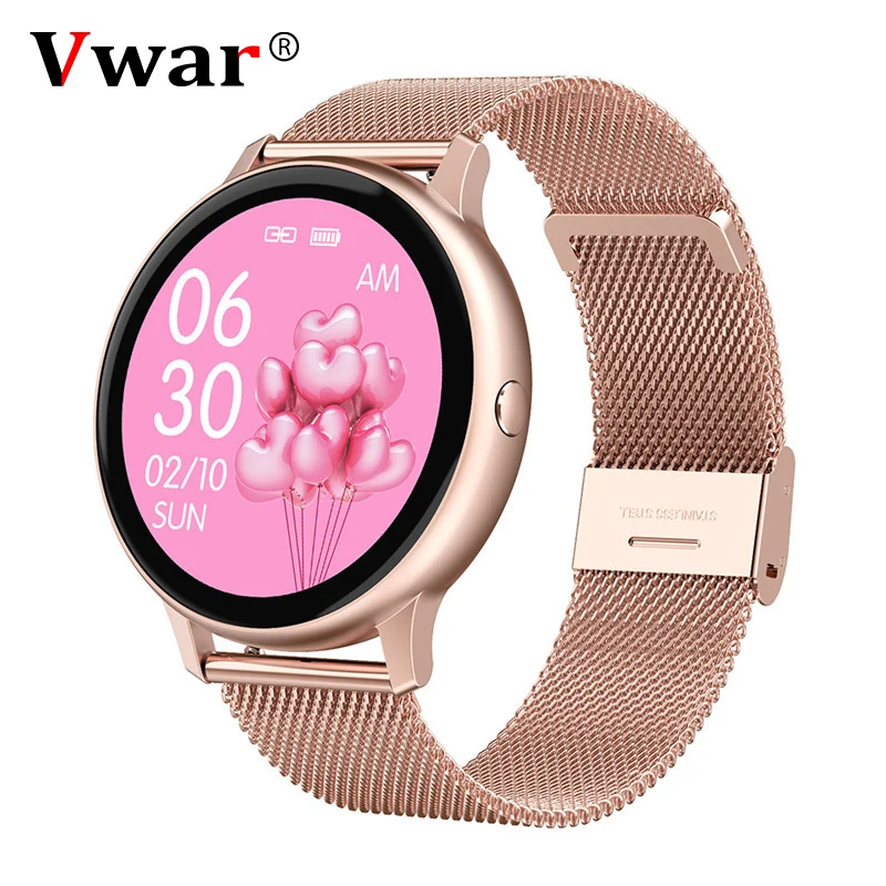 Женские Водонепроницаемые Смарт-часы Full Touch ЭКГ пульсометр фитнес-часы для