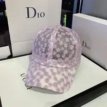 Women's Baseball Caps Lace Sun Hats Breathable Mesh Floral Hat Gorras Summer Cap Snapback Casquette Cap