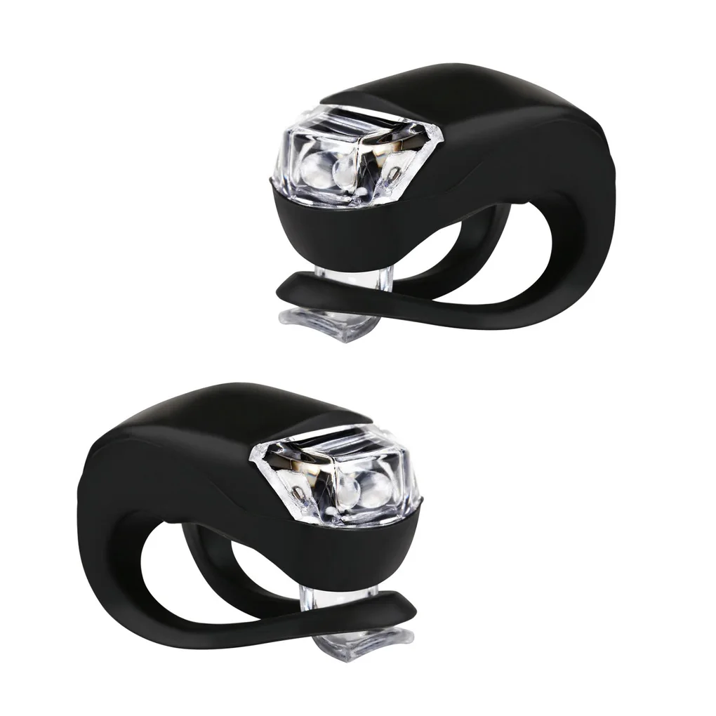 2Pc Silicone Bicycle Front Light LED Head Front Rear Wheel Bike Light Lamp Waterproof Cycling With Battery Bicycle Accessories