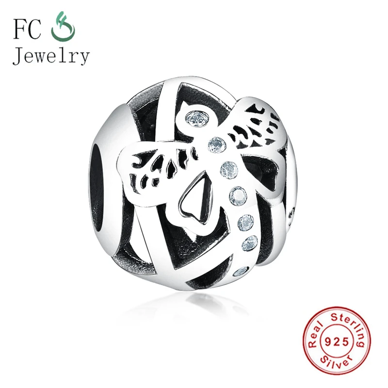Dreamy Dragonfly Pave CZ Charm Fit оригинальный Амулет браслет бусы Настоящее серебро 925 пробы
